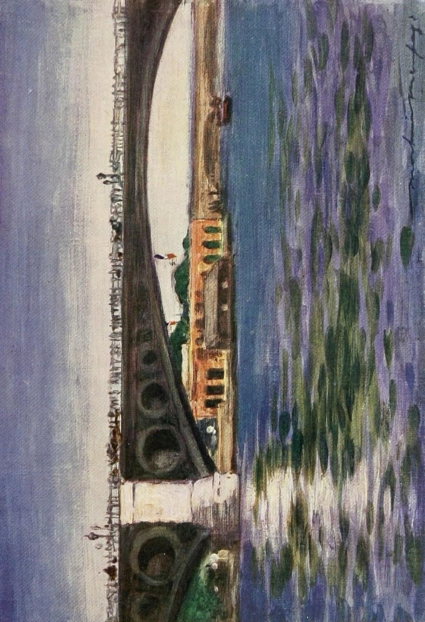 Paris 1909 Pont Concorde Canvas Art - Mortimer Menpes (24 x 36)