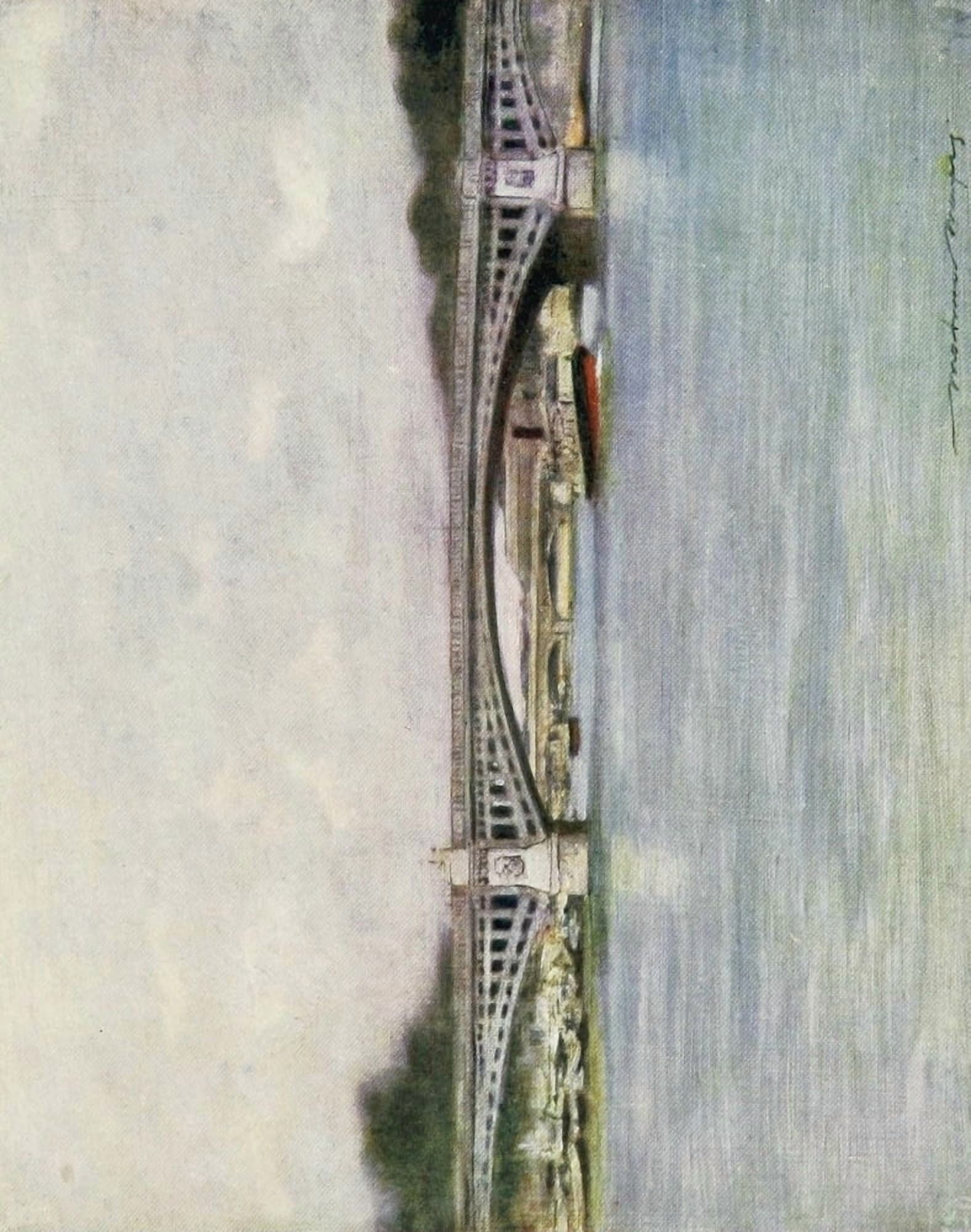 Paris 1909 Pont de Solferiens Canvas Art - Mortimer Menpes (18 x 24)