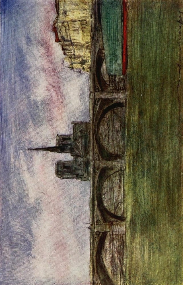 Paris 1909 Pont de Tournelle Canvas Art - Mortimer Menpes (18 x 24)