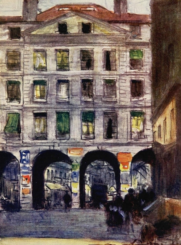 Paris 1909 Rue St Honore Canvas Art - Mortimer Menpes (18 x 24)