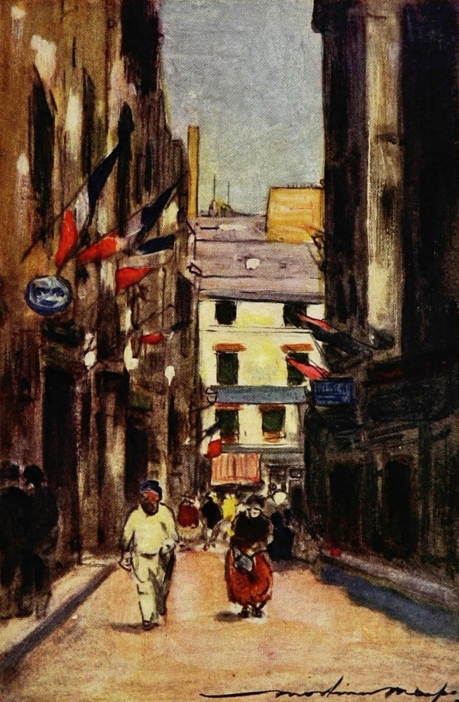 Paris 1909 Rue de Seine Canvas Art - Mortimer Menpes (24 x 36)