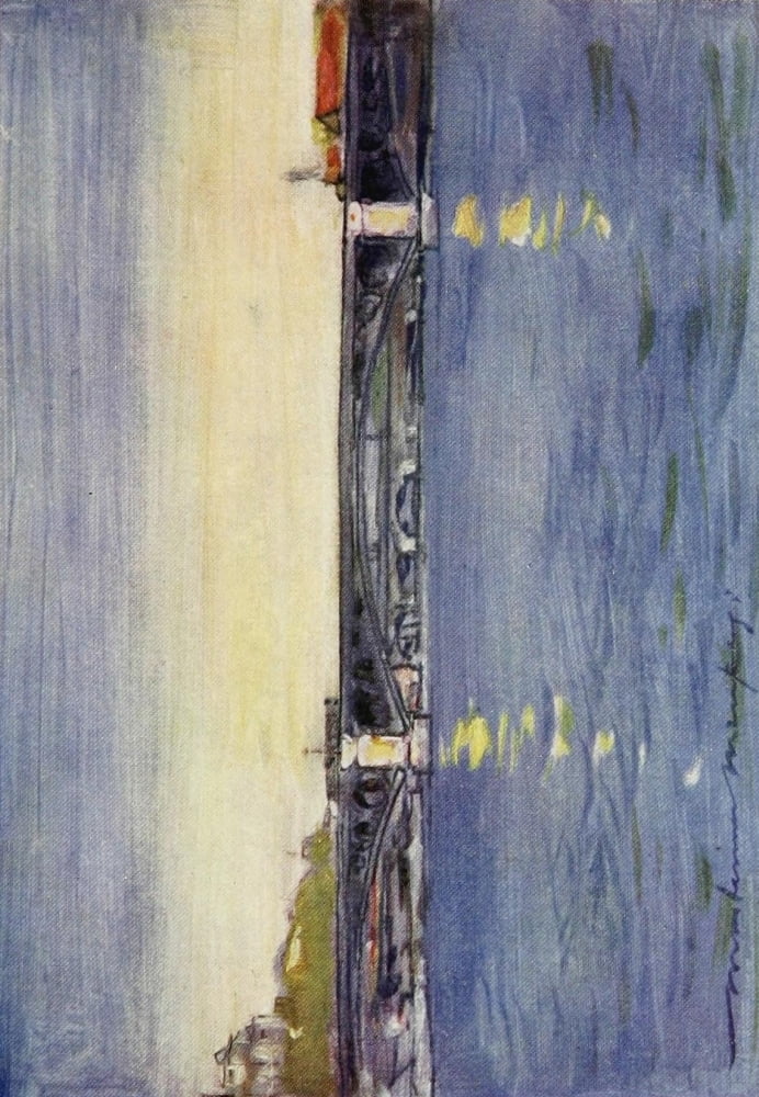 Paris 1909 Seine an afternoon Canvas Art - Mortimer Menpes (18 x 24)