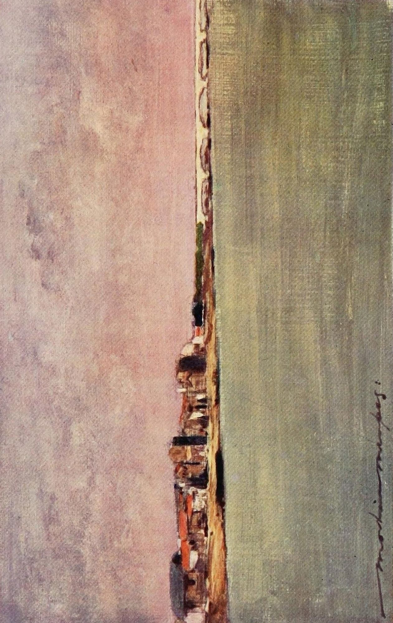 Paris 1909 Seine at Sunset Canvas Art - Mortimer Menpes (24 x 36)