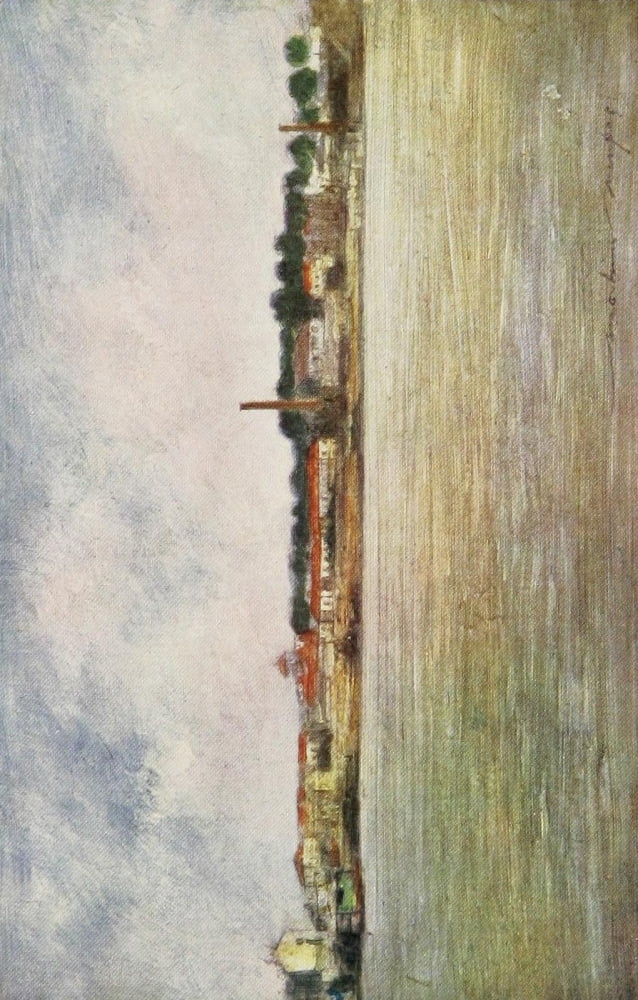 Paris 1909 Seine factories Canvas Art - Mortimer Menpes (24 x 36)