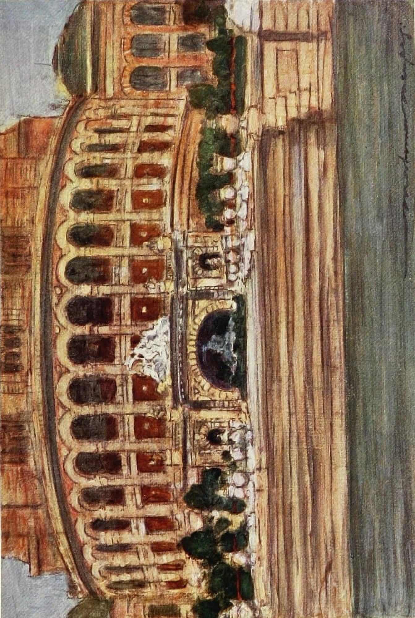 Paris 1909 Trocadero Palace Canvas Art - Mortimer Menpes (18 x 24)