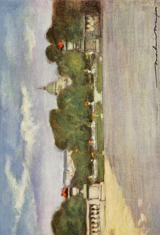 Paris 1909 Tuileries Gardens Canvas Art - Mortimer Menpes (18 x 24)