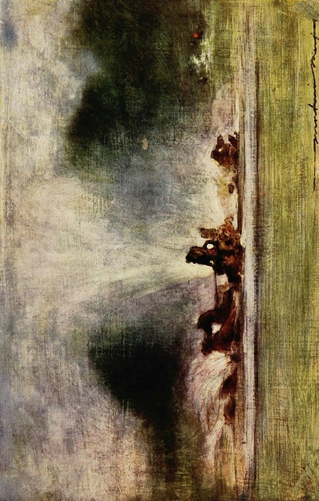 Paris 1909 Versailles fountains Canvas Art - Mortimer Menpes (18 x 24)