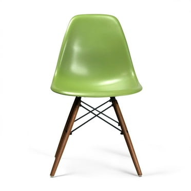 Paris-2 Side Chairs with Natural Legs (Set of 2) Green