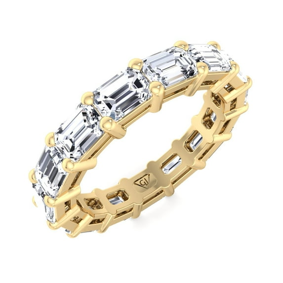Paris- 3 Carat East To West Emerald Cut Diamond Eternity Band