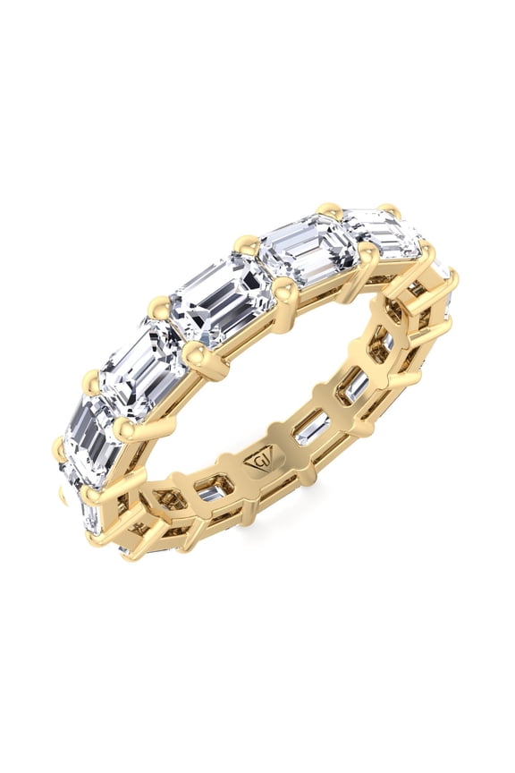 Paris- 3 Carat East To West Emerald Cut Diamond Eternity Band