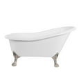 thumbnail image 1 of Paris 57 Inch Acrylic Slipper Clawfoot Tub - Rim Faucet Drillings - Lion Paw Feet, 1 of 2
