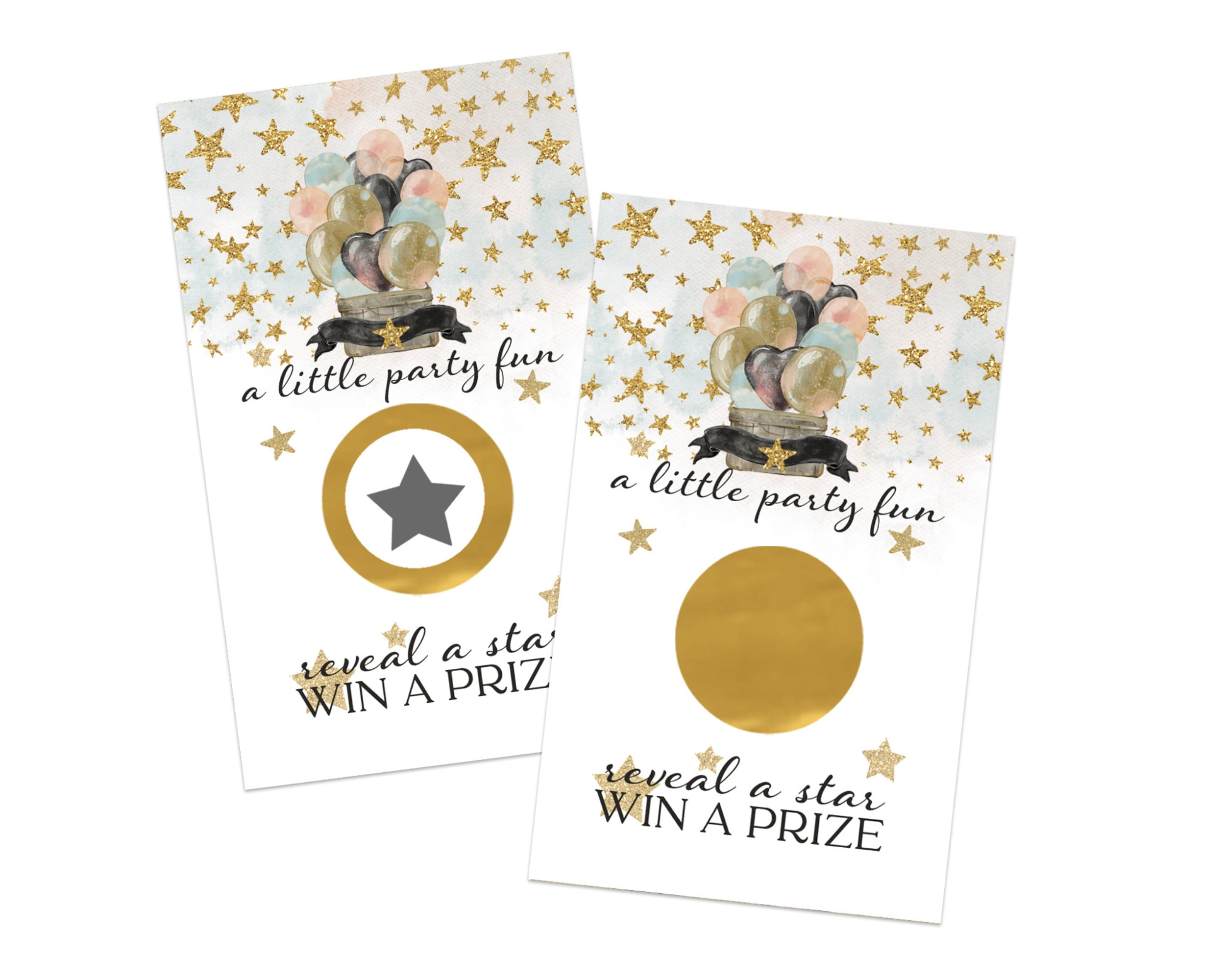 Paris Adventure Scratch Off Game Cards - 30 Pack, Elegant Wedding Favors by Paper Clever Party