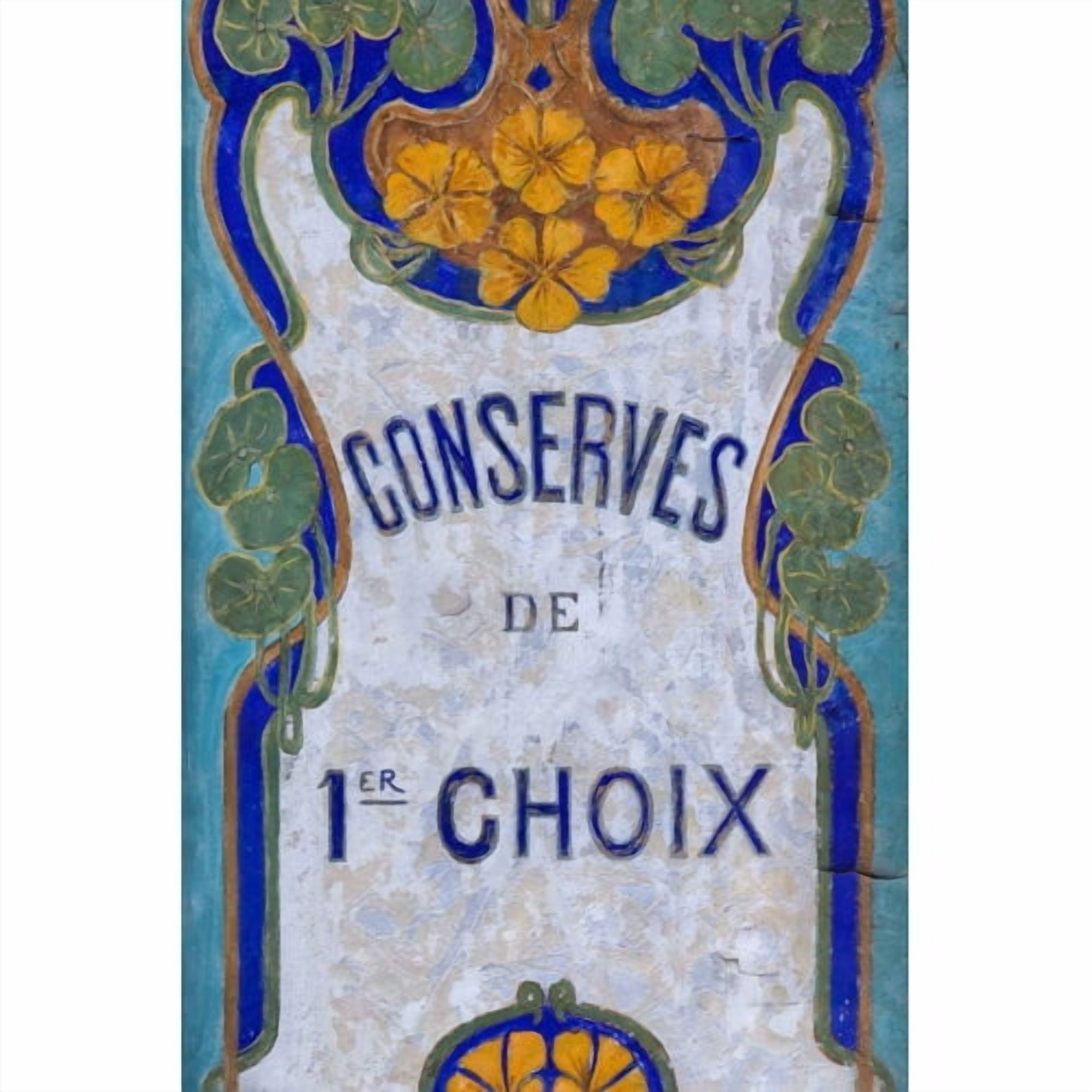 "Paris Art Nouveau Sign" Painting Print on Wrapped Canvas