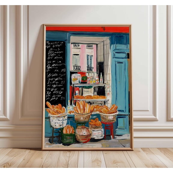 Paris Baguette Bakery Poster, Unframed Paper Poster 8x10in