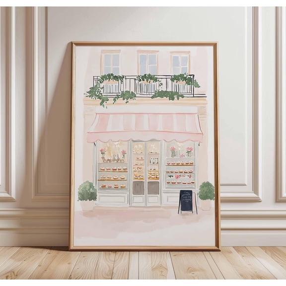 Paris Bakery Poster Print, Unframed Paper Poster 8x10in
