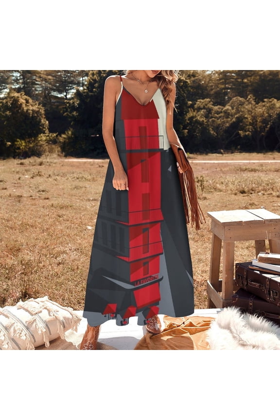 Paris Balcony Sleeveless Dress clothes for woman summer women's dress