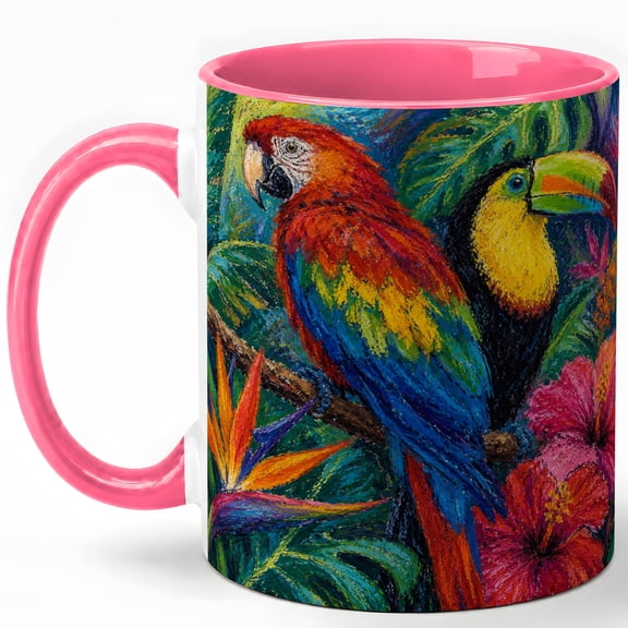Paris Balcony Sunset 11oz Ceramic Mug, Romantic City View Coffee Cup