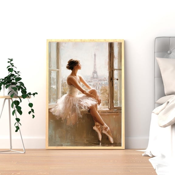 Paris Ballerina Repose Wall Art Print, Unframed Paper Poster 11x14in