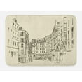 thumbnail image 1 of Paris Bath Mat, Hand Drawn Buildings of France European Classic Architecture Design Urban Design, Plush Bathroom Decor Mat with Non Slip Backing, 29.5" X 17.5", Black and Cream, by Ambesonne, 1 of 2