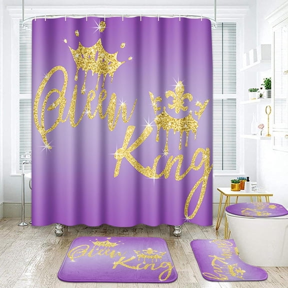 Paris Bathroom Sets with Shower Curtain and Rugs and Accessories, Eiffel Tower Black Diamond Shower Curtain Sets, Glitter Luxurious Modern Shower Curtains for Bathroom Decor 4 Pcs