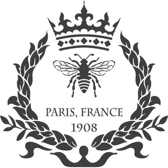 Paris Bee Wreath Wall Stencil - 3735 by Designer Stencils