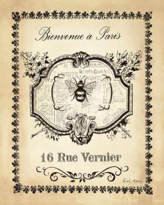 Paris Bees I Canvas Art - Emily Adams (24 x 30)