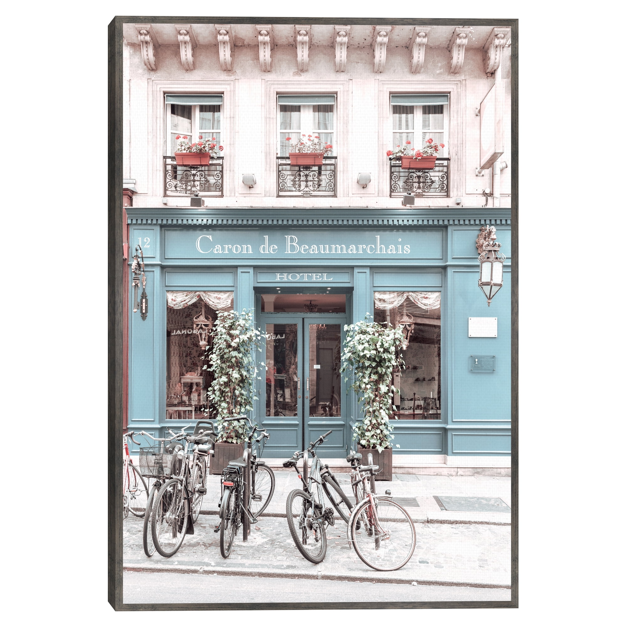 Paris Bikes by Heather Loriece Framed Canvas Art Print
