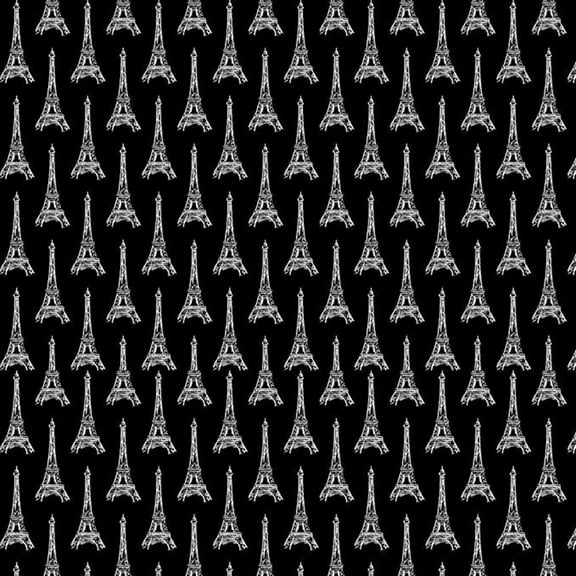 Paris Black Cotton Fabric