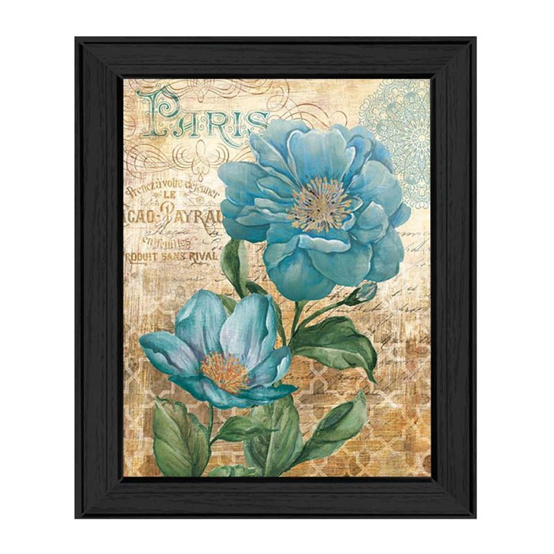 Paris Blue II By Ed Wargo Printed Framed Wall Art Wood Multi-Color