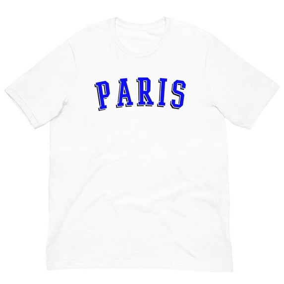 Paris Blue T-shirt (White, XS)