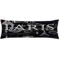thumbnail image 1 of Paris Body Pillow Cover Vintage Paris Theme Decor Black and White Long Pillow Case Protector with Zipper Farmhouse Pillow Covers Decorative Large Pillowcases for Couch,Sofa,Bedroom,Home Gifts 20"x54", 1 of 6