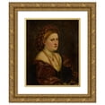thumbnail image 1 of Paris Bordone 20x24 Gold Ornate Framed and Double Matted Museum Art Print Titled - Portrait of a Woman, 1 of 4
