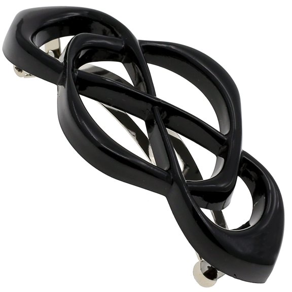 Paris Bundle French Hair Barrette for Girls Thick Hair, Hair Clip Black and Tortoise Shell, Strong Hold Grip Barrette Hair Clips for Women, Styling Hair Accessories for Women,