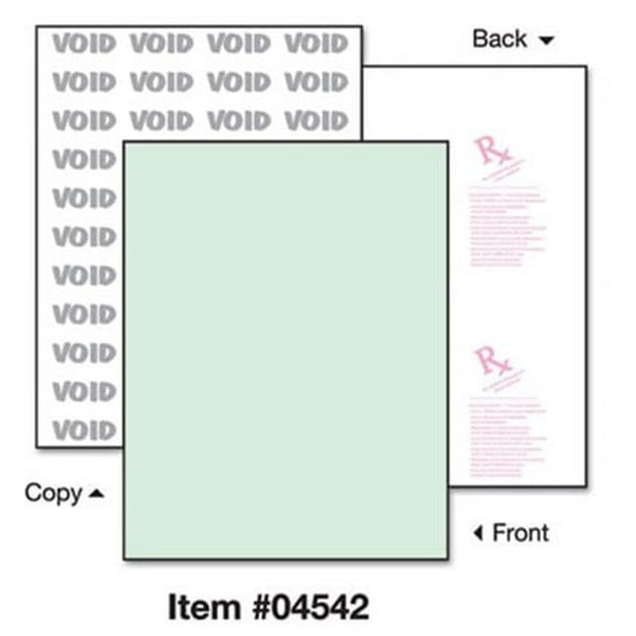 Paris Business Products DocuGard Security Paper- 8-1/2 x 11- Green- 500/Ream