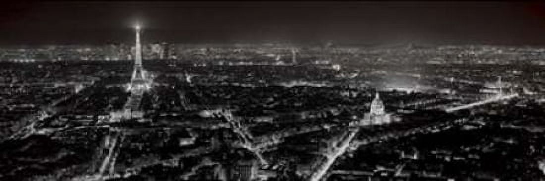 Paris By Night Canvas Art - Alan Blaustein (12 x 36)