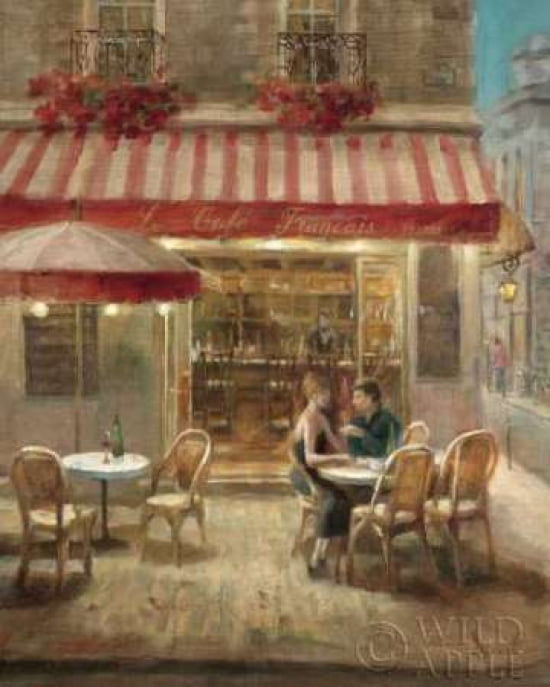 Paris Cafe II Crop Canvas Art - Danhui Nai (24 x 30)