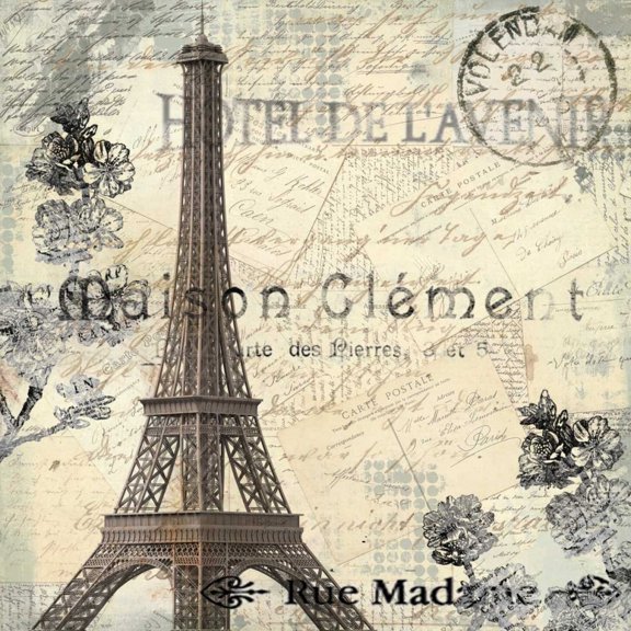 Paris Carte Postale 1 Poster Print by Kimberly Allen