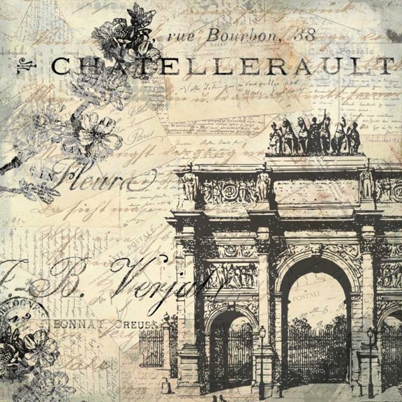 Paris Carte Postale 2 Poster Print by Kimberly Allen