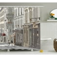 thumbnail image 1 of Paris City Decor Shower Curtain Set, Montmartre Paris Characteristics Honeymoon Traveling Tourists Illustration Art, Bathroom Accessories, 69W X 70L Inches, By Ambesonne, 1 of 2