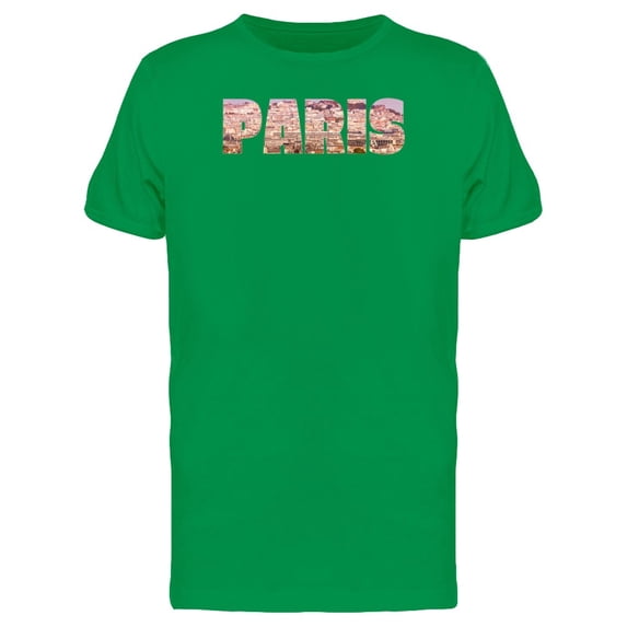 Paris City Name With Photo Tee Men's -Image by Shutterstock