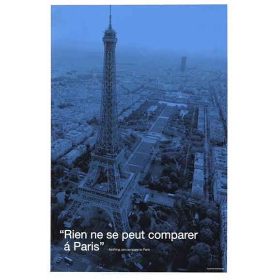 Paris (City.Quote) Poster Print (24 x 36)