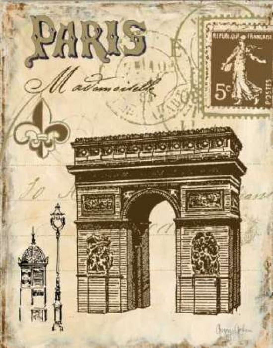 Paris Collage II Canvas Art - Gregory Gorham (22 x 28)