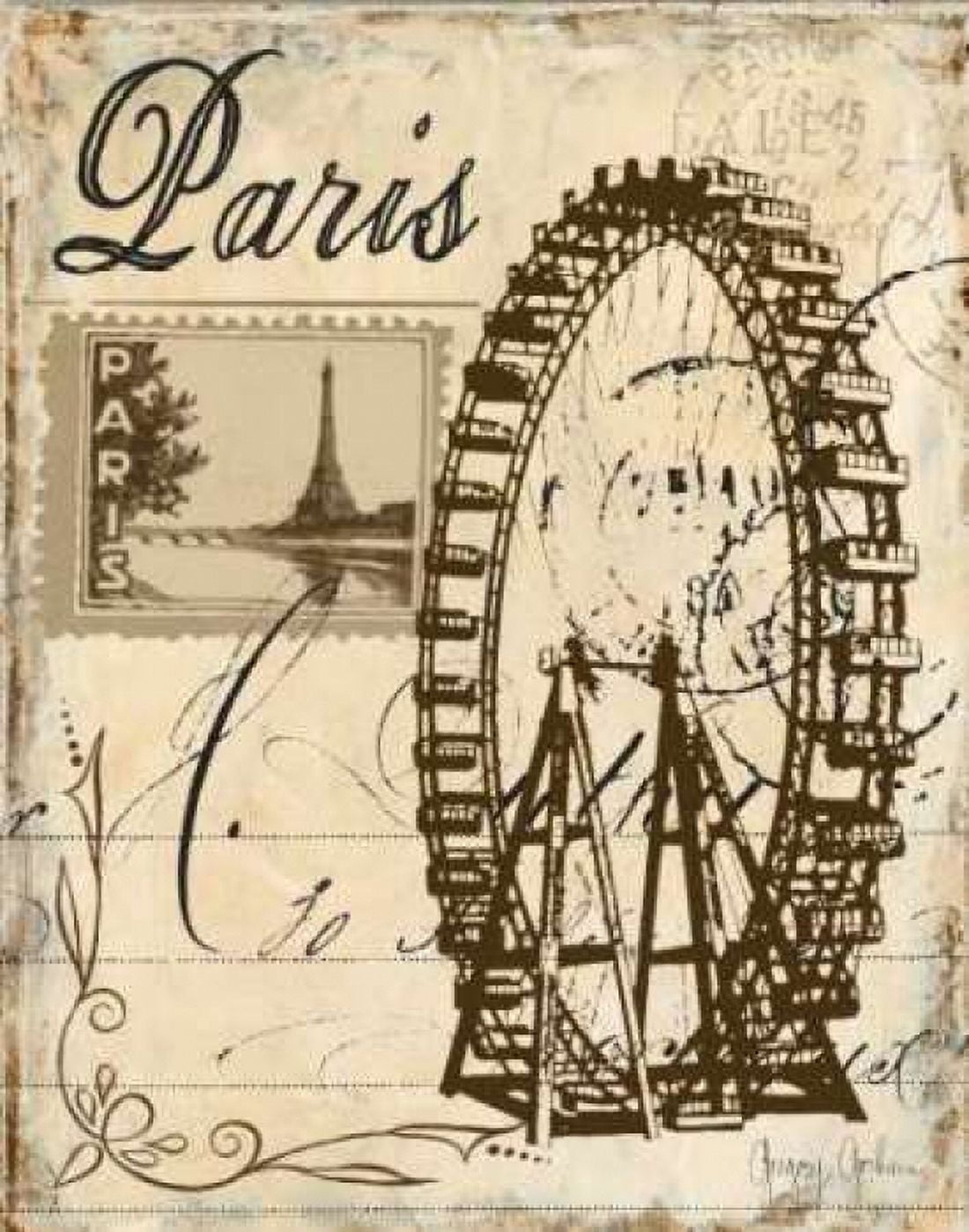 Paris Collage III Canvas Art - Gregory Gorham (22 x 28)