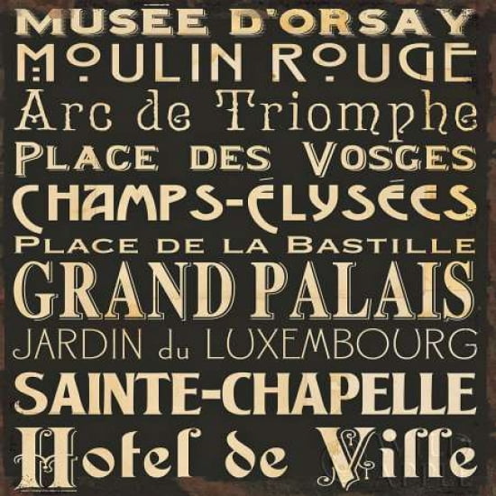 Paris Collage V Canvas Art - Pela Studio (24 x 24)
