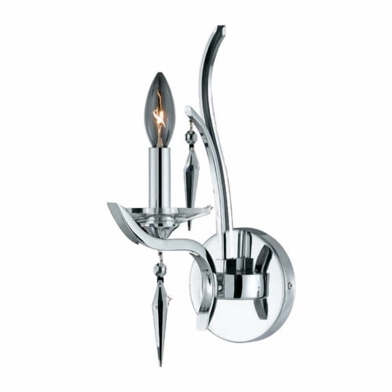 Lumenno International 2003-00-01 Series 2003 1 Light Sconce, Polished Chrome Finish.