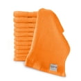 thumbnail image 1 of Paris Collection 100% Cotton, Bleach Resistant Hand Towels 16"x30" Orange (Pack of 12) Heavier than the 16x27 ! Weighing at 4 lbs per doz. Salon Spa Towels, Beauty Spa, Tanning, Gym, Home, Dorms., 1 of 4