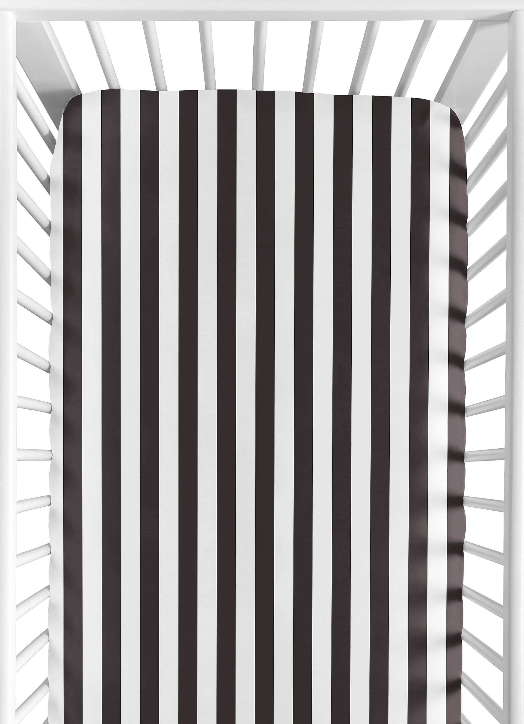 Sweet Jojo Designs Paris Black and White Fitted Crib Sheet - Walmart.com