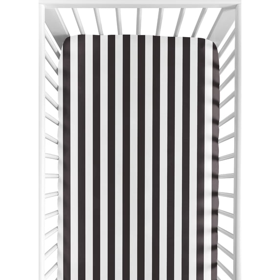 Sweet Jojo Designs Paris Black and White Fitted Crib Sheet