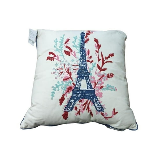 Paris Collection Eiffel Tower Decorative Pillow 20"x20" New with box/tags