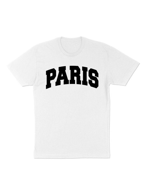 Paris College Style Shirt Unisex Medium White